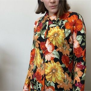 Zara Floral flowy blouse